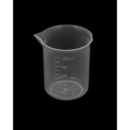 Set of 30 small measuring cups (100 ml, transparent, PP, for frequent use)  - Wood, Tools & Deco