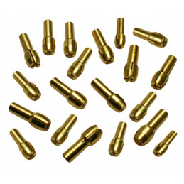 Komplet 20 uchwytów z tuleją zaciskową (4,8 mm) do narzędzi typu dremel  - 1