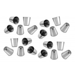 Set di 20 bicchieri in acciaio inox, 30 ml