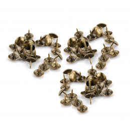 Sæt med 300 push -pins classic (møbelsøm), bronze, 10x10 mm