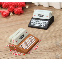 Set of 20 photo holders, card holders (typewriter, brown)