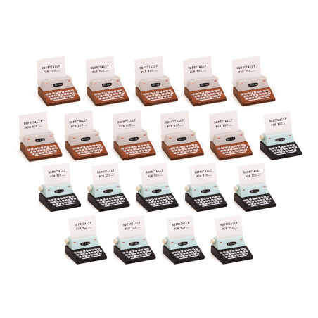 Set of 20 photo/card holders (brown & black, typewriter) Set of 20 photo/card holders (brown & black, typewriter)
