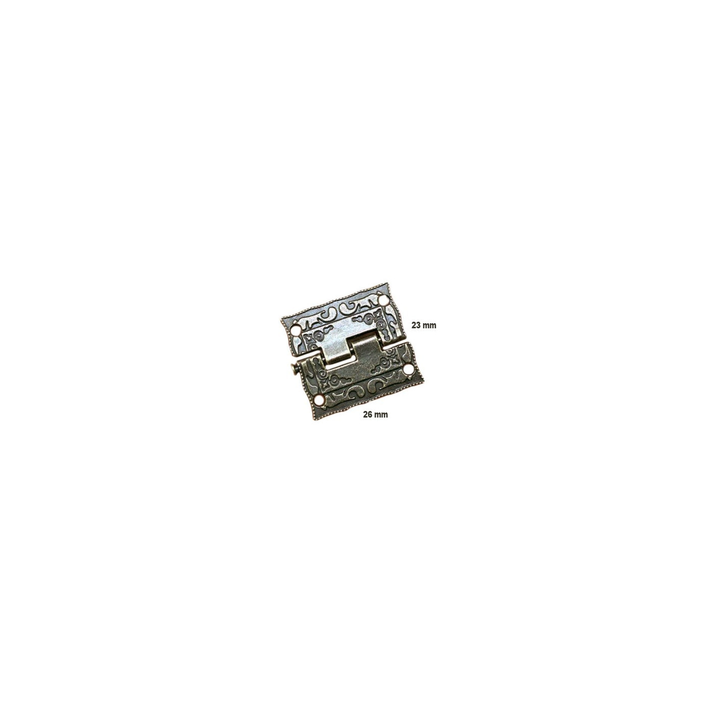 Mini antique hinge (26mm x 23mm) Mini antique hinge (26mm x 23mm)