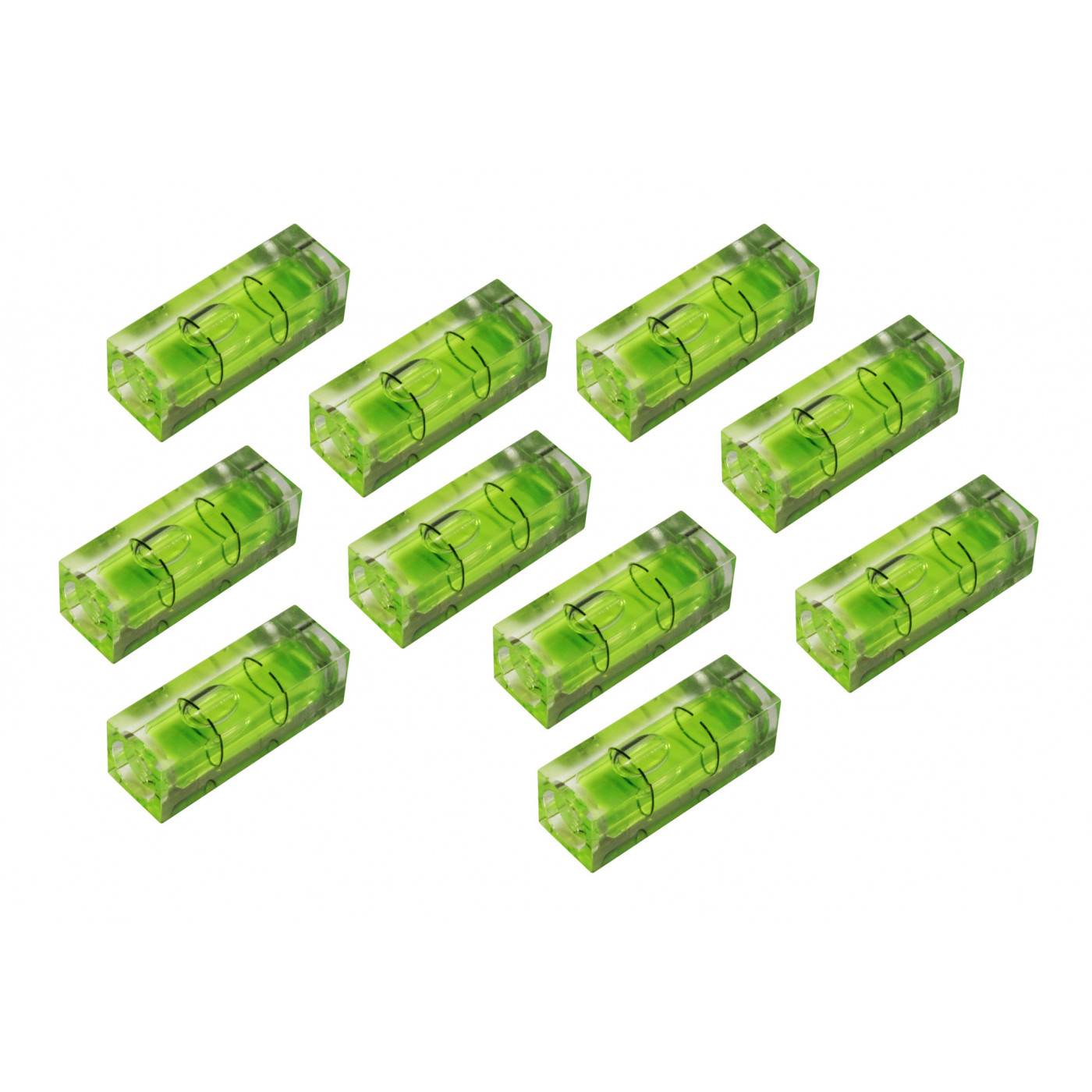 Conjunto de 10 viales de 10x10x29 mm, verde