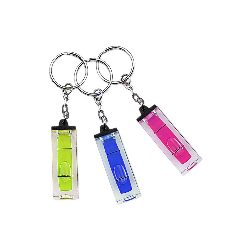 Key chain with bubble level (blue)