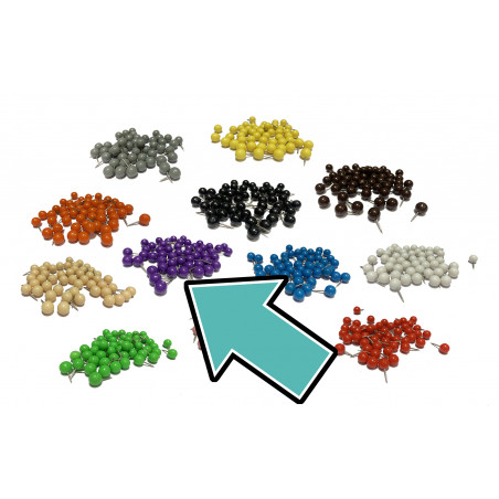 Set of 250 push pins ball: purple, 9.5 mm Set of 250 push pins ball: purple, 9.5 mm