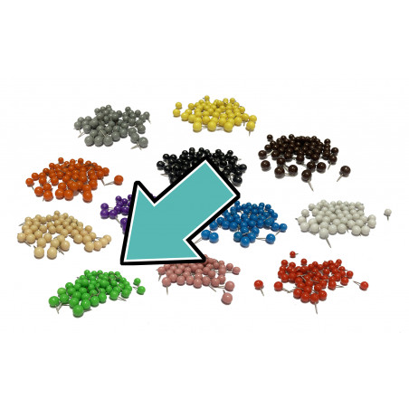 Ensemble de 250 punaises à bille: vert, 9,5 mm Ensemble de 250 punaises à bille: vert, 9,5 mm