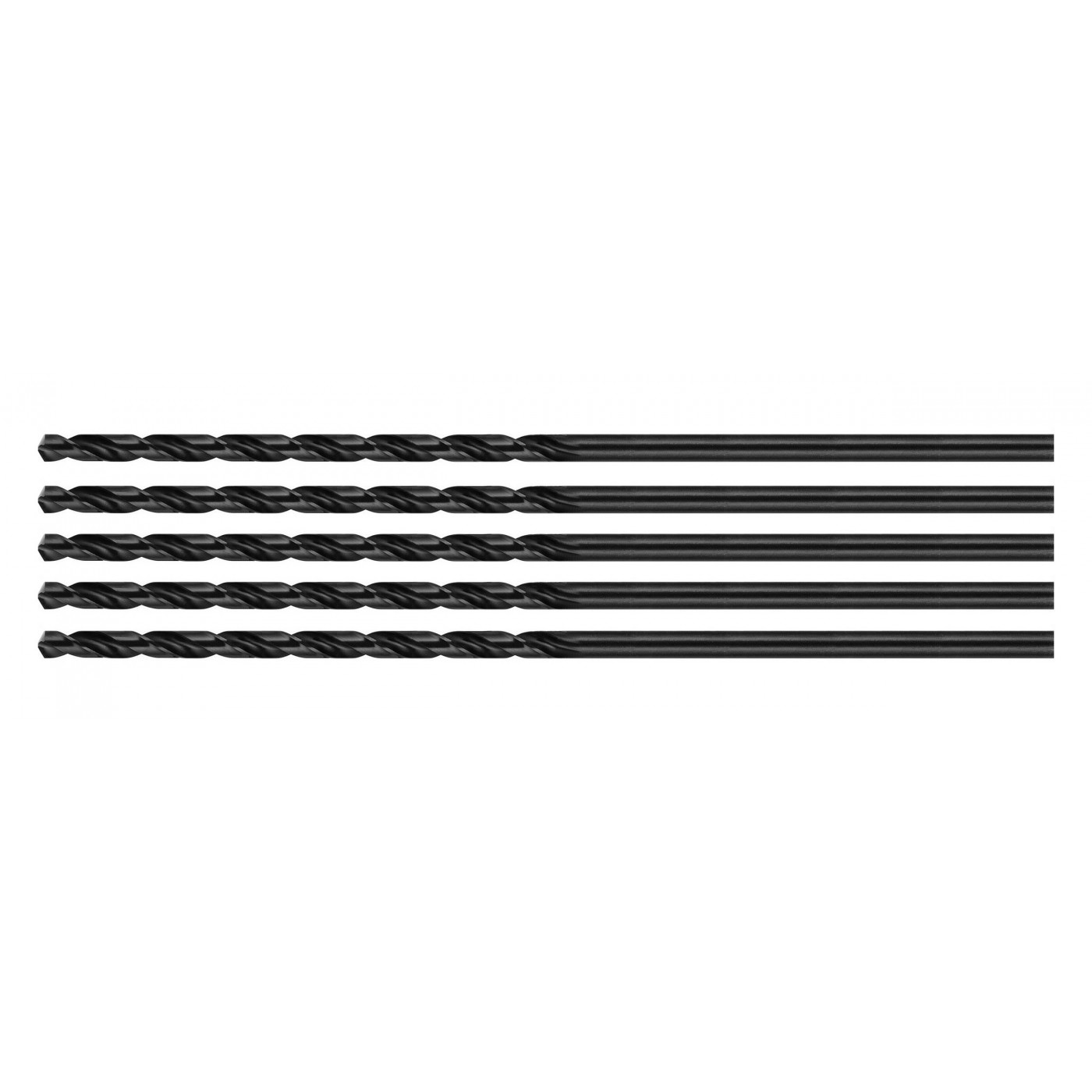 Forets Hélicoïdaux Extra-Longs 5,2 Mm X 250 Mm - 4 Pièces En Acier Rapide Pour Bois, Plastique, Aluminium