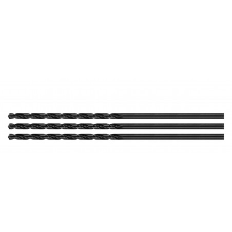 Set of 3 metal drill bits, extra long (5.5x300 mm)