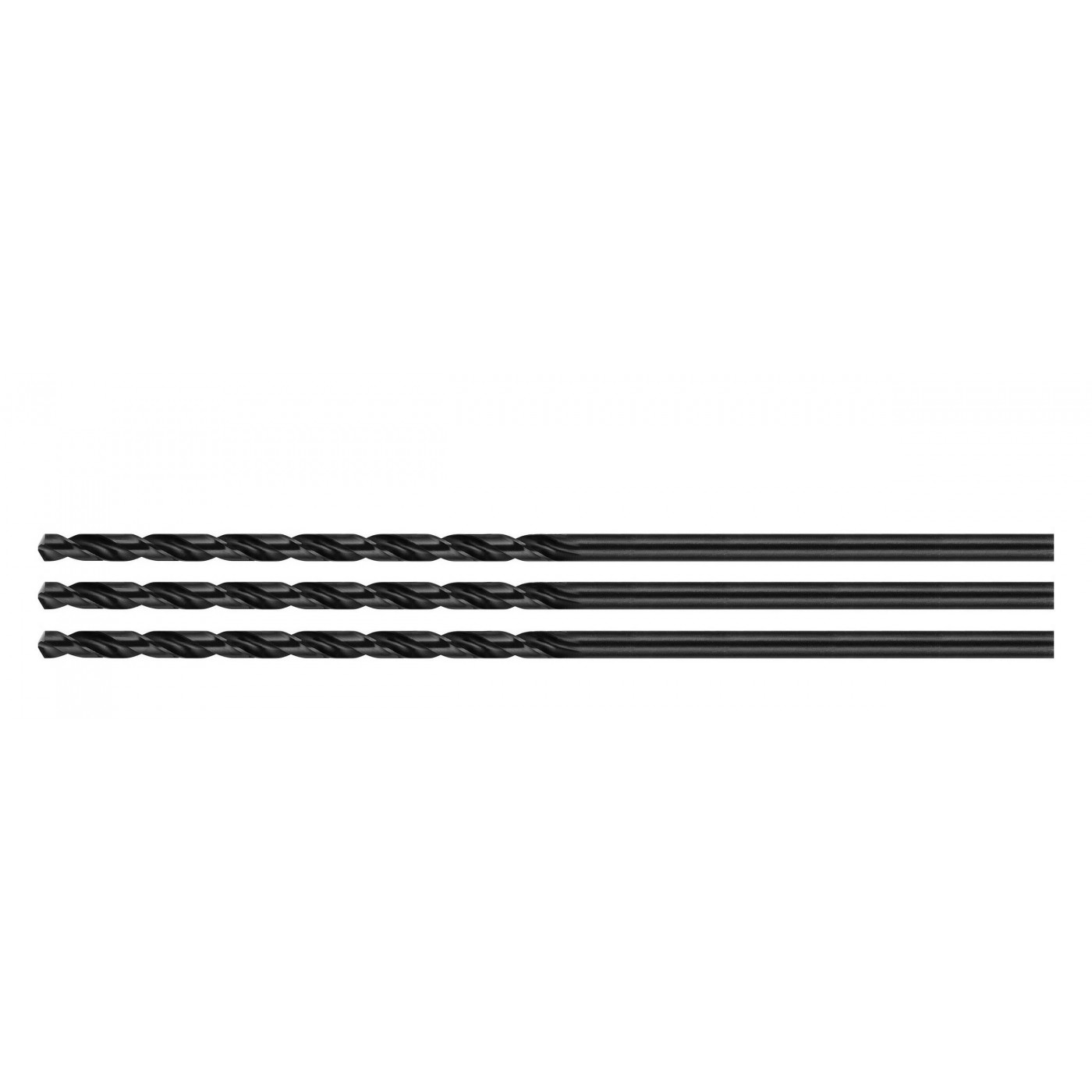 Set of 3 metal drill bits, extra long (8.0x300 mm)