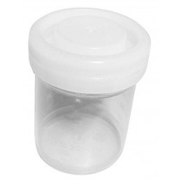 Set of 50 sample containers, 120 ml with screw caps