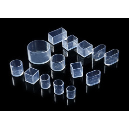Silicone chair leg end cap (40x20 mm, rect, transparent)
