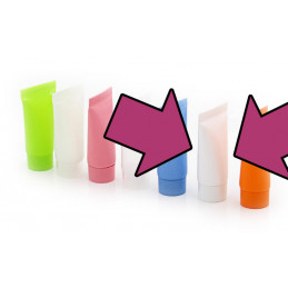 Set of 50 refillable, cosmetic tubes (10 ml, white)