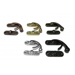 Set of 30 metal box locks (size 2, bronze)