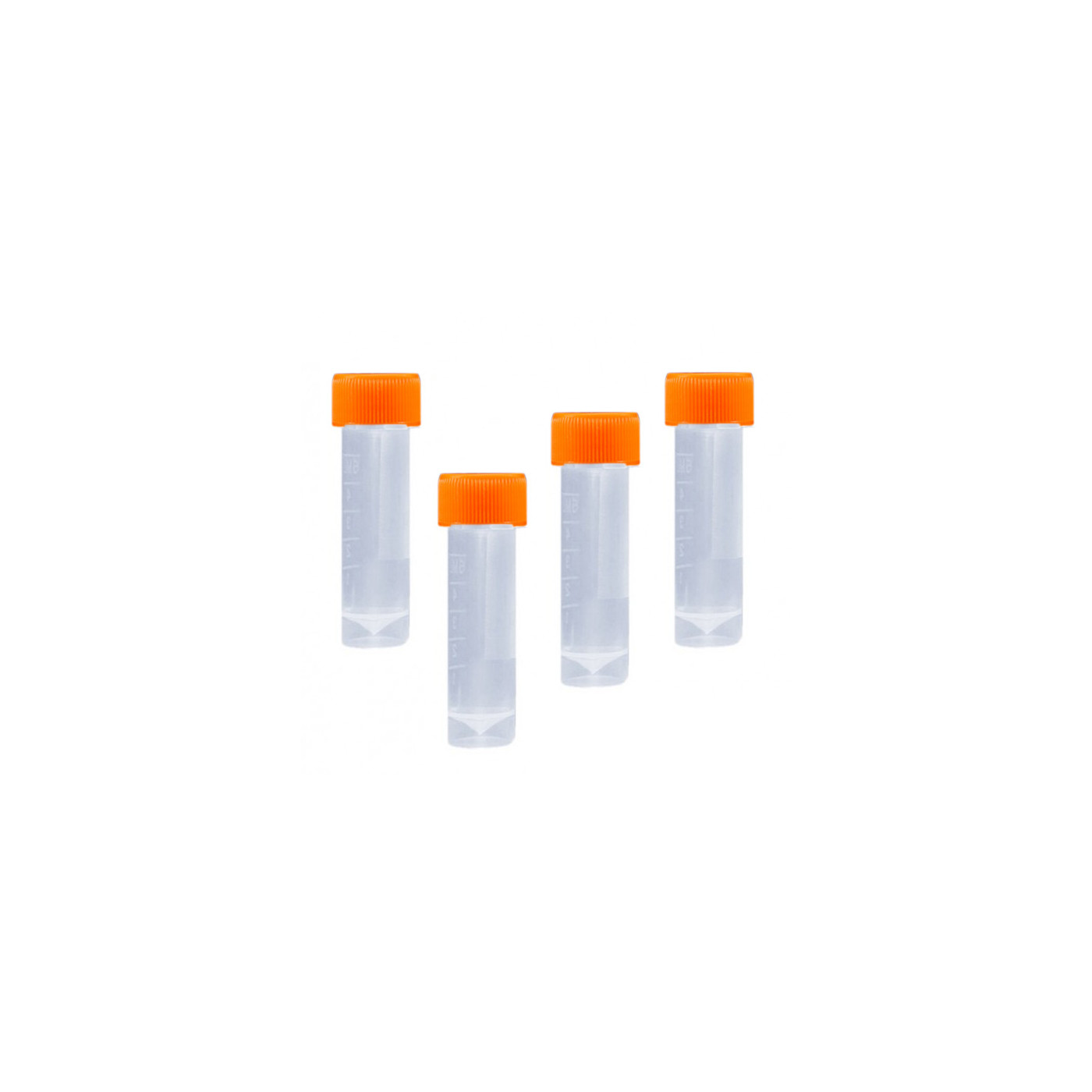 Set von 100 Reagenzgläsern aus Kunststoff (5 ml, Polypropylen, mit Schraubverschluss) - 1 Set von 100 Reagenzgläsern aus Kunststoff (5 ml, Polypropylen, mit Schraubverschluss) - 1