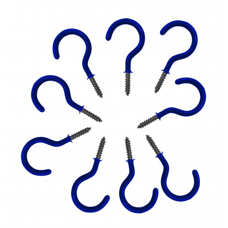 Set von 25 Schraubhaken (Größe 2, blau) Set von 25 Schraubhaken (Größe 2, blau)