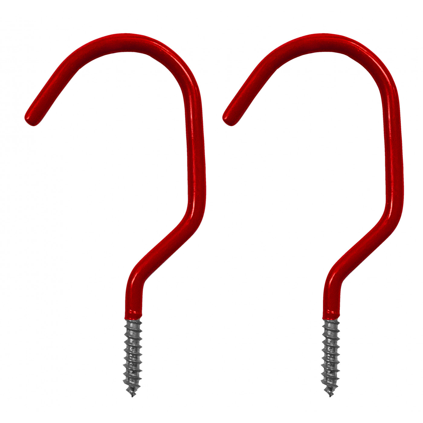 Set of 10 screw hooks (size 3: red)