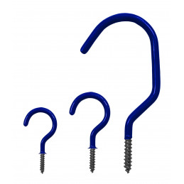 Set of 63 screw hooks (size 1, white)