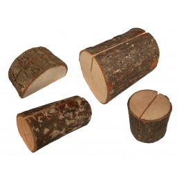 Set of 25 nice tree stump card holders (type 4)