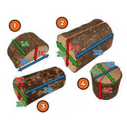 Lot de 25 jolis porte-cartes souche d'arbre (type 4)