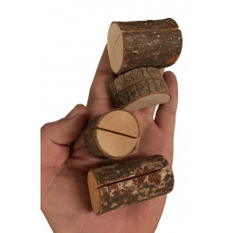 Set of 10 nice tree stump card holders (type 2)