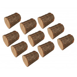 Set of 10 nice tree stump card holders (type 2)