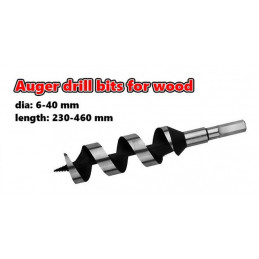 Auger drill for wood, 38x230 mm