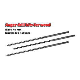 Set of 3 auger drill bits for wood, 6x230 mm