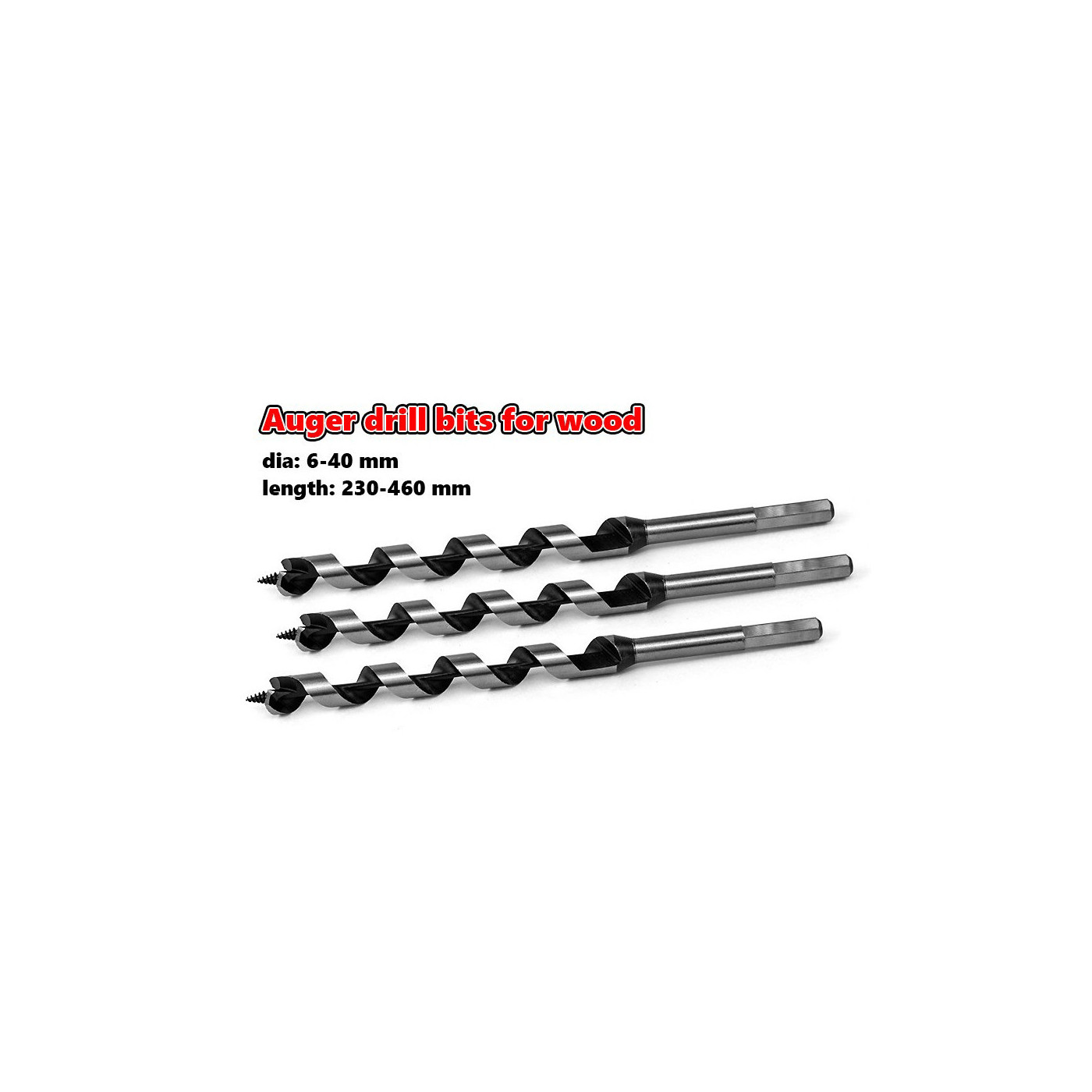 3 mm, 4 mm, 5 mm, 6 mm, 7 mm, 8 mm, 10 mm Juego de 7 brocas para madera