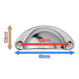 Lot de 8 poignées en forme de coque pour meuble: couleur 5