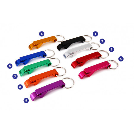 Set of 10 metal bottle openers, color 8: dark orange Set of 10 metal bottle openers, color 8: dark orange