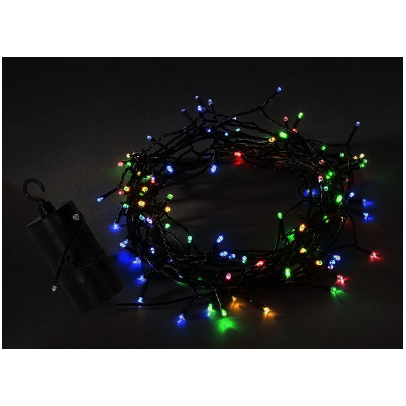 Lumières de Noël LED sur pile AA (50 pièces, 7 mètres, minuterie) - 1 Lumières de Noël LED sur pile AA (50 pièces, 7 mètres, minuterie) - 1