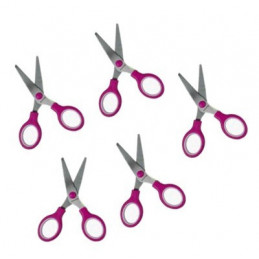 Set of 5 scissors for kids (pink)