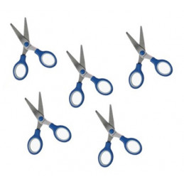 Set of 5 scissors for kids (blue)