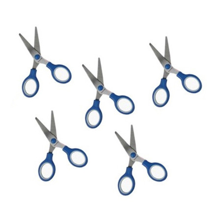 Set of 5 scissors for kids (blue)