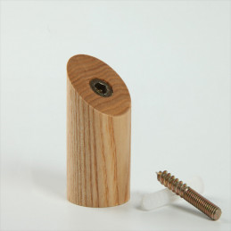 Lot de 6 patères en bois (porte-manteau), bois de frêne