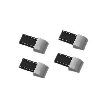 Set of 4 leather handles (single hole, black) Set of 4 leather handles (single hole, black)