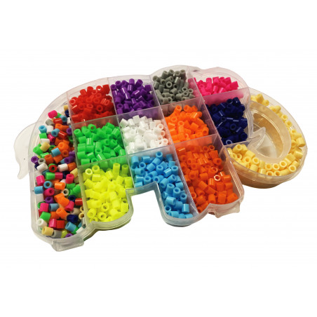 Joli coffret éléphant avec 1500 perles de ficelle Joli coffret éléphant avec 1500 perles de ficelle