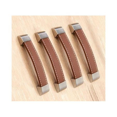 Set of 4 leather handles (160 mm, brown) Set of 4 leather handles (160 mm, brown)