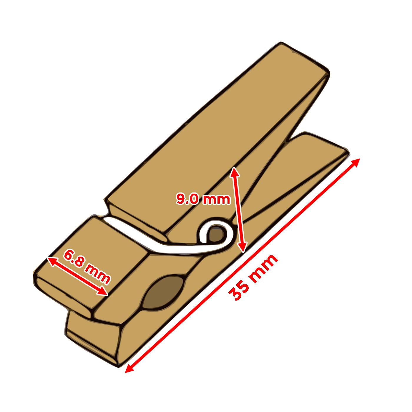 100 Mollette In Legno Per Fai-Da-Te - 7,2cm - Per Foto, Scrapbooking E Calendari Dell'Avvento - Foto 11