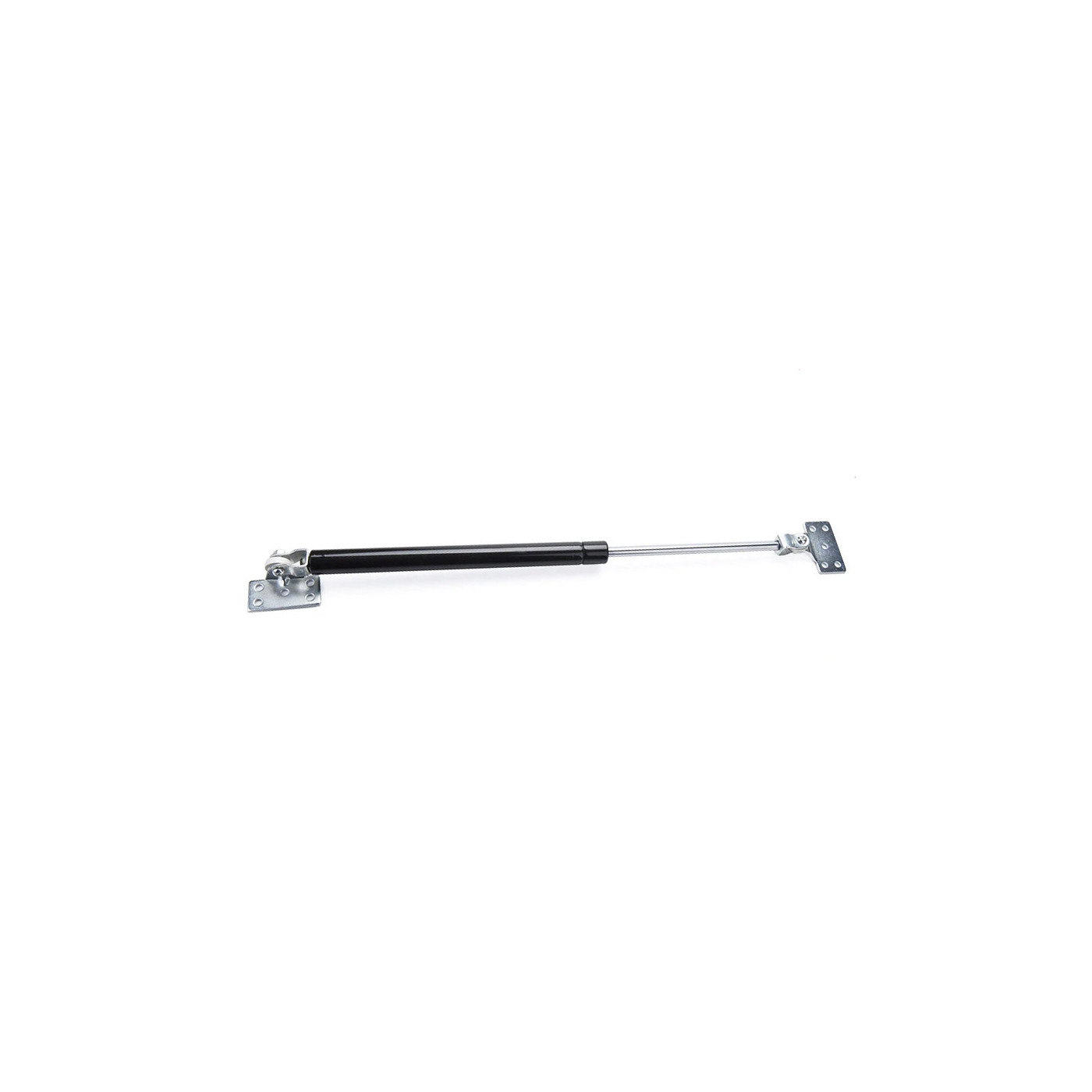 Universelle Gasfeder mit Halterungen (700N/70kg, 490 mm, Schwarz) - 1 Universelle Gasfeder mit Halterungen (700N/70kg, 490 mm, Schwarz) - 1