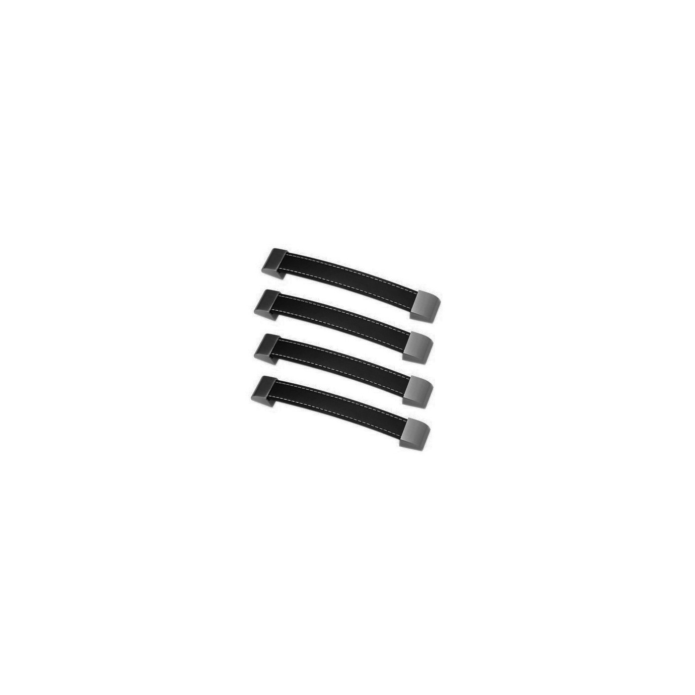 Conjunto de 4 asas de cuero (192 mm, negro) - 1 Conjunto de 4 asas de cuero (192 mm, negro) - 1