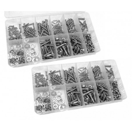 Big set of 694 bolts, nuts, washers and screws