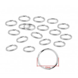 Set di 180 portachiavi (12 mm, nichelato)