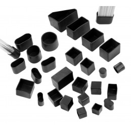 Set van 32 flexibele stoelpootdoppen (omdop, vierkant, 35 mm