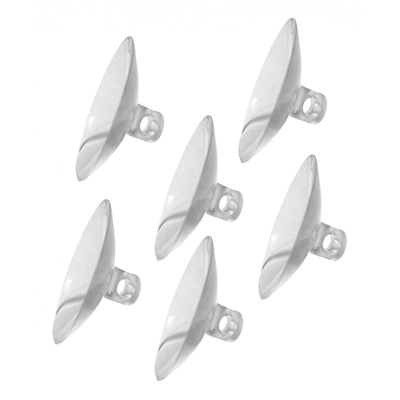 Set of 60 pvc suction cups (25 mm dia, with hole)