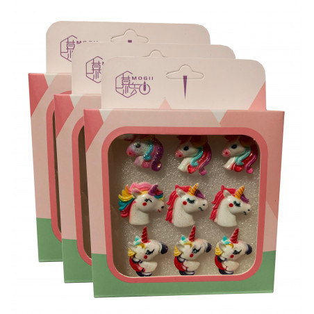 Set of 27 cute thumbtacks in boxes (model: unicorn2) Set of 27 cute thumbtacks in boxes (model: unicorn2)