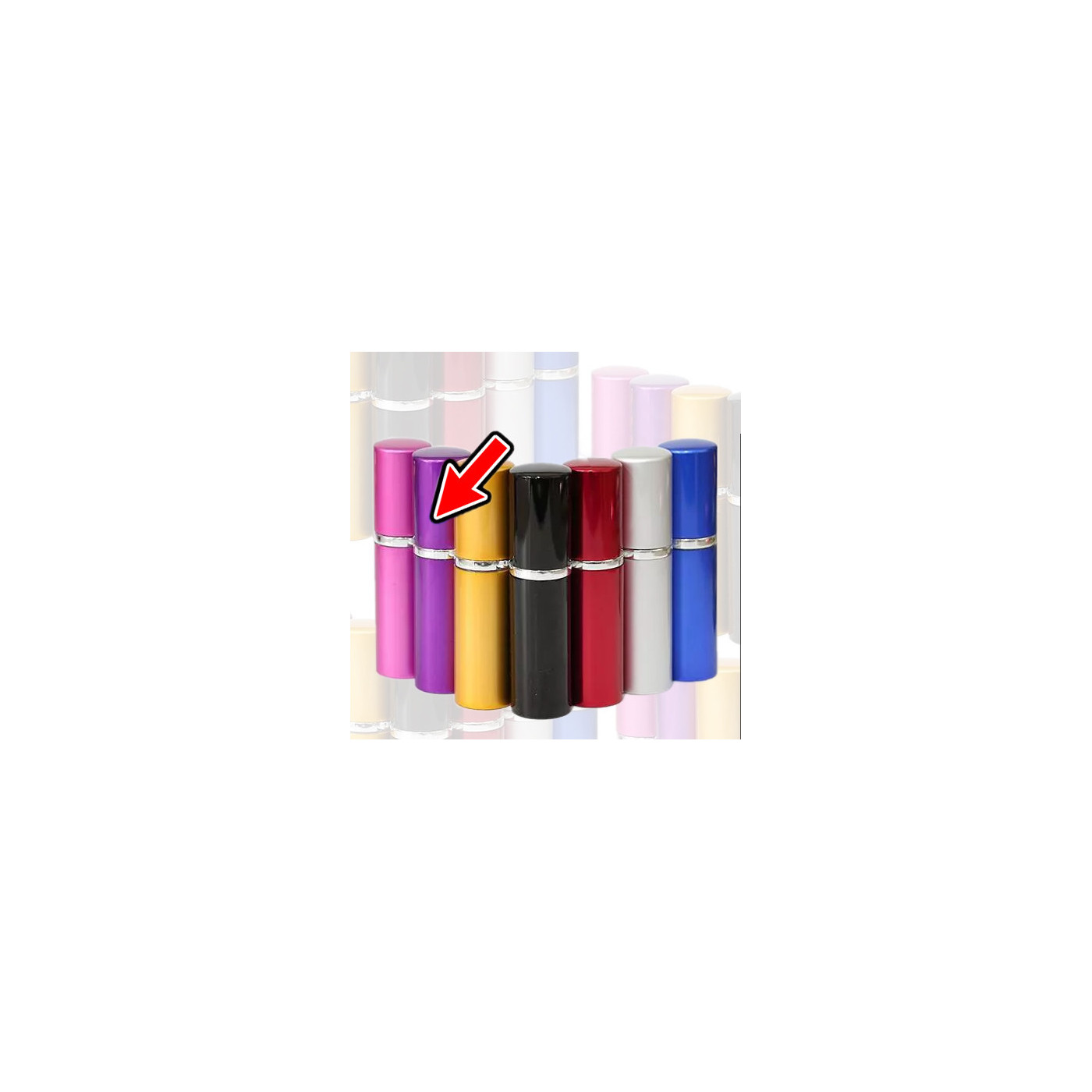 Set of 5 atomizers (10 ml, purple) - 1 Set of 5 atomizers (10 ml, purple) - 1