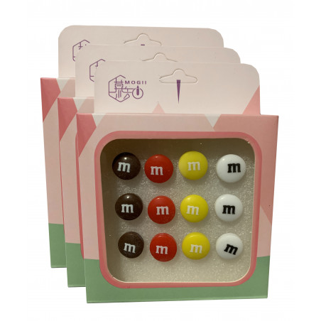 Set of 36 cute thumbtacks in boxes (model: sweets)