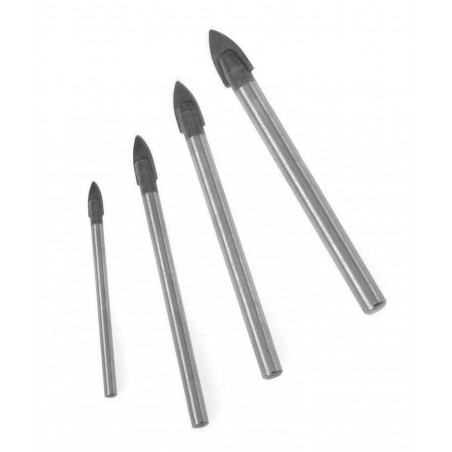 Set of 4 glass, tile, mirror drill bits (3, 5, 6, 8 mm)